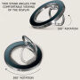 Burga Black Hole magnetický MagSafe otočný 360° stojan pre iPhone - strieborný
