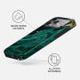 Burga Tough kryt so vzorom a MagSafe pre iPhone 17 Pro / 18 Pro - Emerald Pool