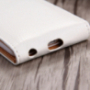 Otváracie elegantné flipové puzdro pre Apple iPhone 6S / 6 – bielo-hnedé