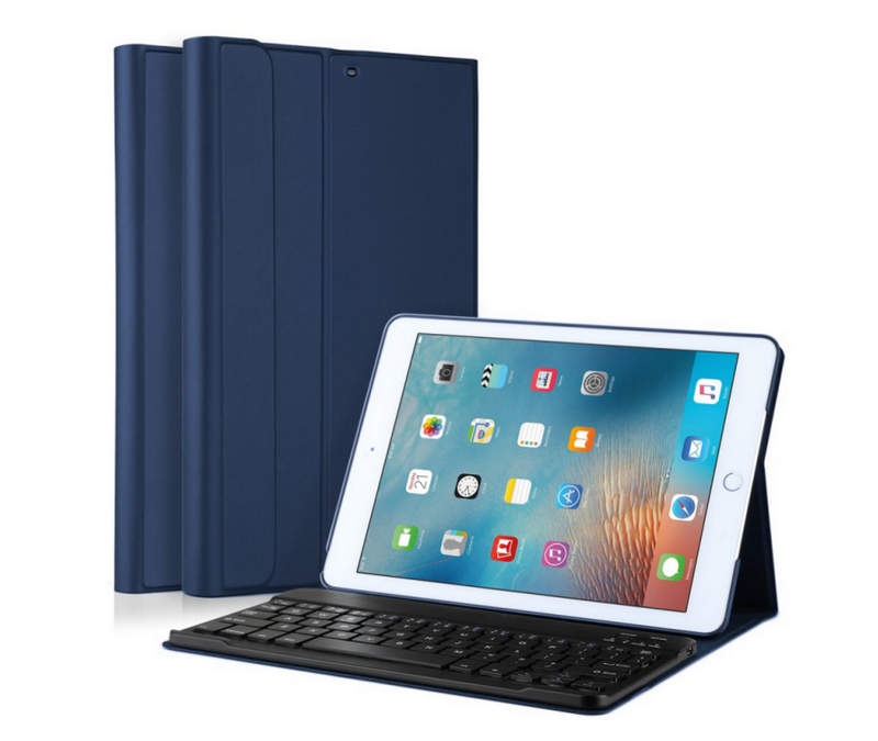 iPad 9.7 "(2018) - puzdro s klávesnicou - tmavomodré